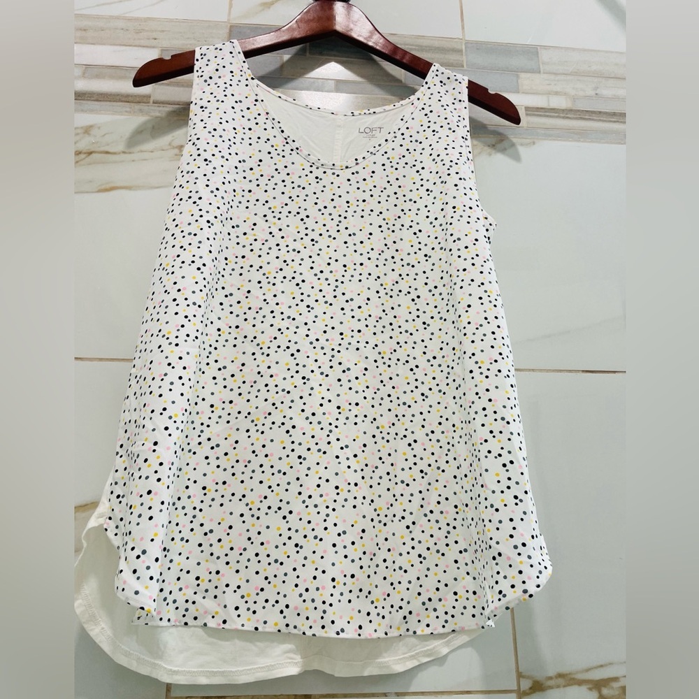 LOFT Multicolor Polka Dot Tank Top - Picture 14 of 14